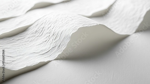 Abstract White Paper Texture with Wavy Form photo