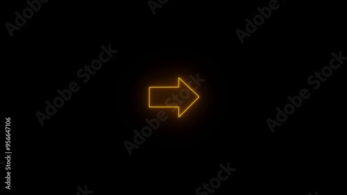 Free Download Neon Blue arrow symbol icon. Black Background with arrow direction down. Directional sign. Flashing neon icon to the download arrow. neon arrow sign. - GFXLoad