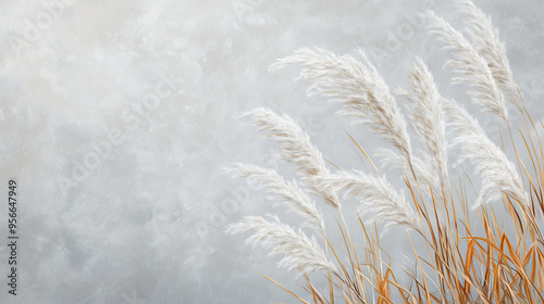 Miscanthus sinensis wallpaper background in autumn