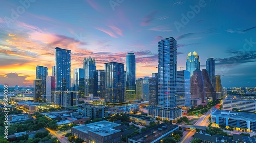 Austin Skyline at Dusk