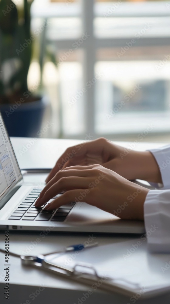 Professional Hands Typing on Laptop Professional Hands Typing on Laptop