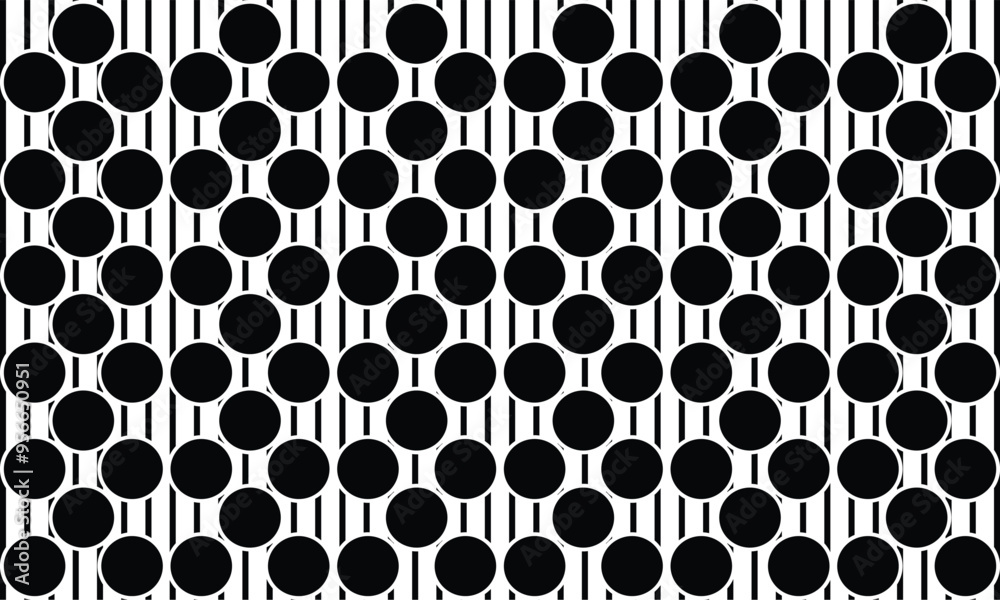 Fototapeta premium Retro of black and white geometric vector pattern minimal posters with 20s geometric design. Trendy bauhaus pattern background for cover design, poster and interior.
