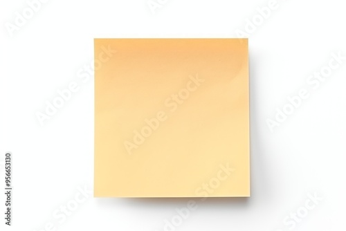 Khaki blank post it sticky note isolated on white background