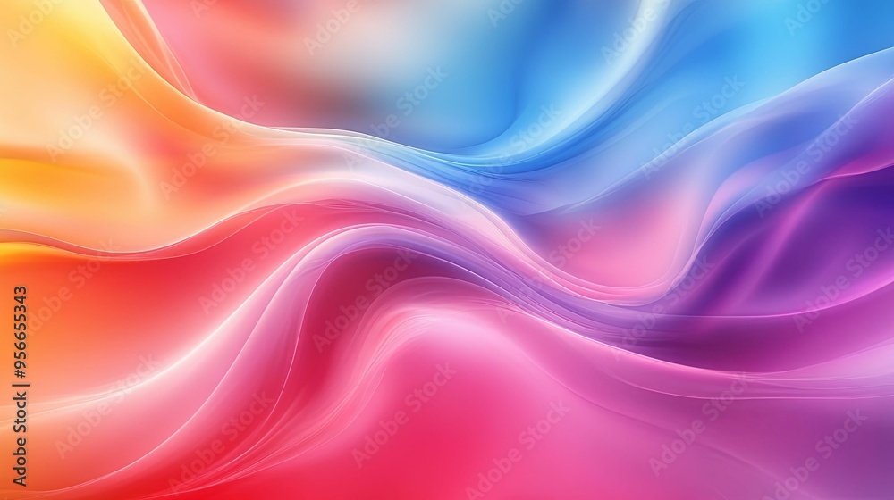 Abstract Colorful Swirling Waves Abstract Colorful Swirling Waves