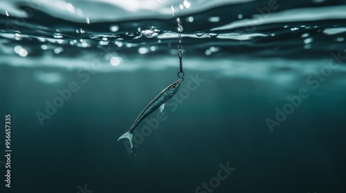 Underwater Fishing Scene