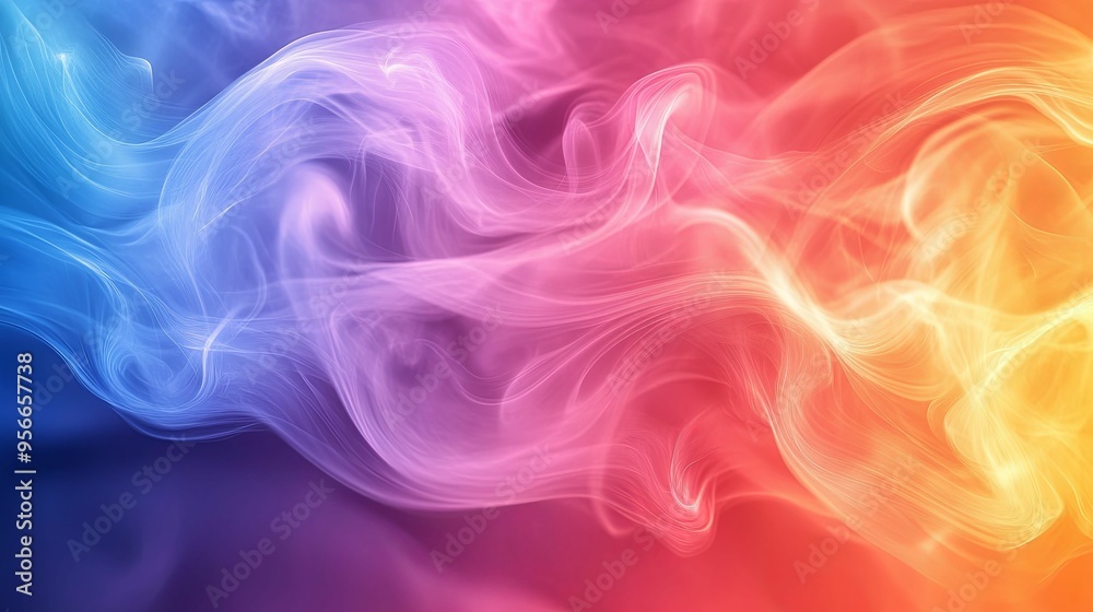 Abstract Swirling Smoke in Blue, Purple, Pink, and Orange Hues Abstract Swirling Smoke in Blue, Purple, Pink, and Orange Hues