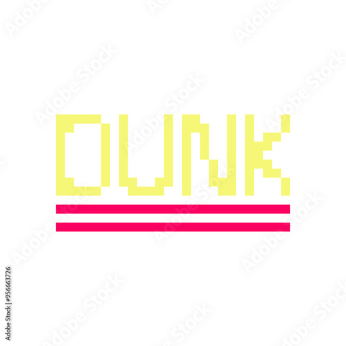 dunk typography text pixel art