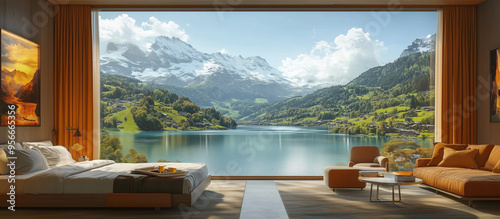 Generative AI, Alpine View from the Window