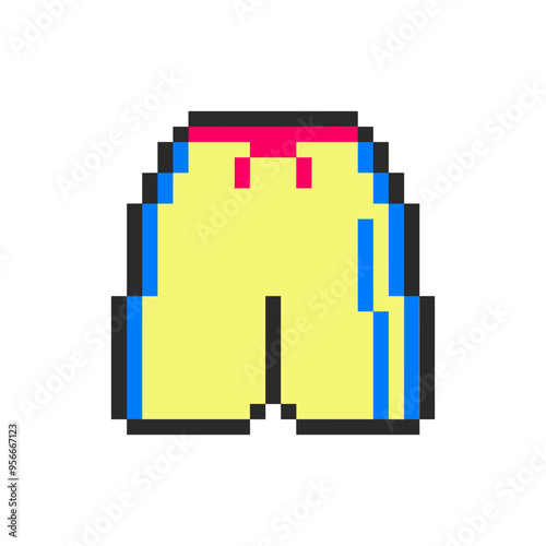 sport short wear pixel art
