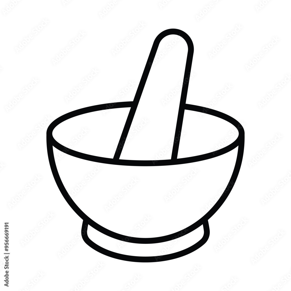 Mortar and Pestle Icon Vector Design Template Mortar and Pestle Icon Vector Design Template