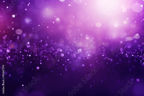 Lavender banner dark bokeh particles glitter awards dust gradient abstract background. Futuristic glittering in space on lavender background blank empty