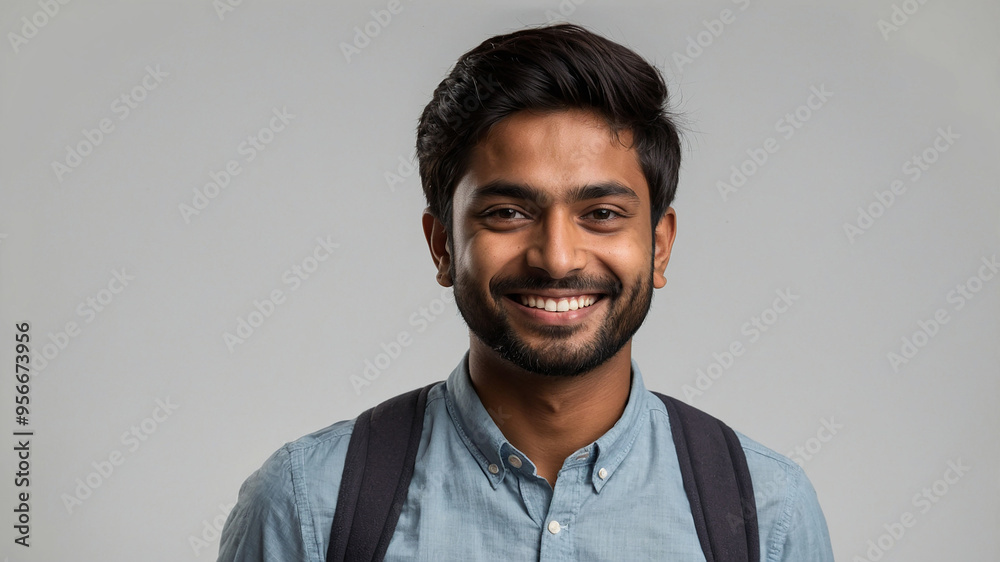 Obraz premium portrait of a happy young Indian man 