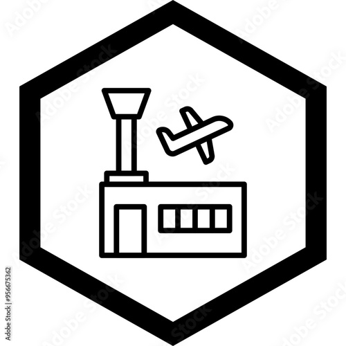 Airport Vector Icon Design