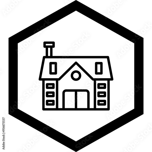 Bungalow Vector Icon Design