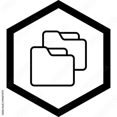 Folder Copy Vector Icon Design