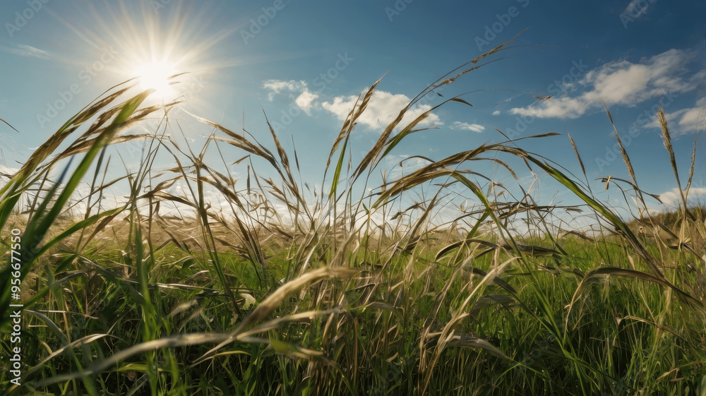 wheat field and sky wheat field and sky