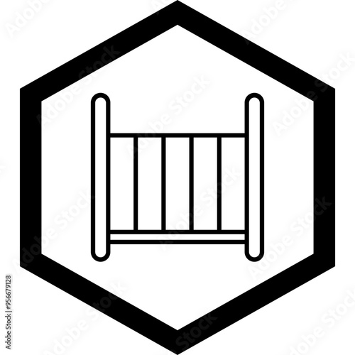 Crib Vector Icon Design