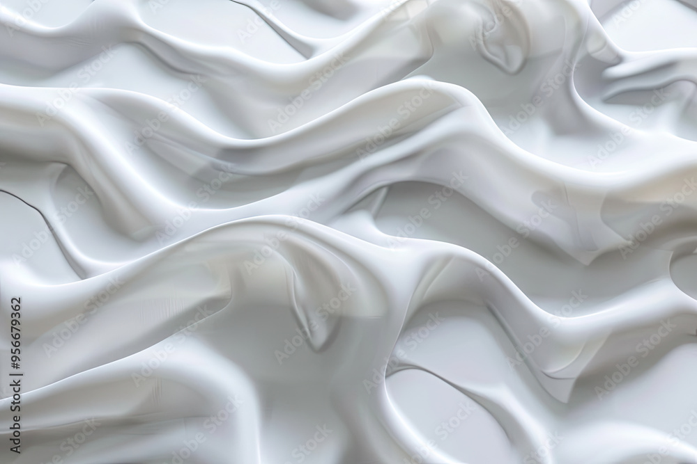 Abstract Modern Minimalist White Waves Background with Space for Your Text Abstract Modern Minimalist White Waves Background with Space for Your Text