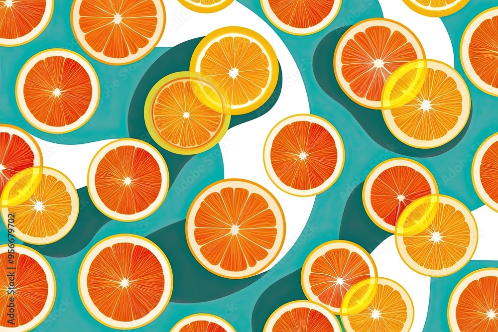 Energizing Citrus Colorful Abstract Art Design Energizing Citrus Colorful Abstract Art Design