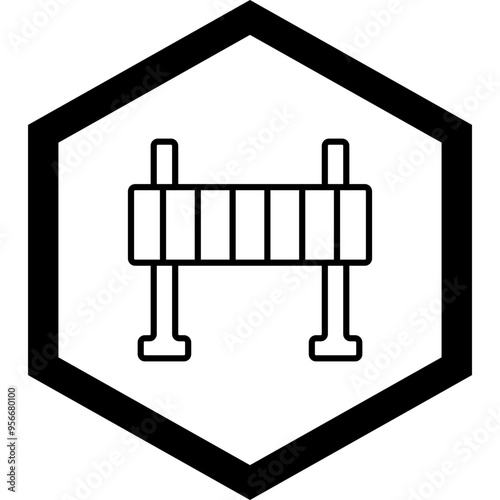 Road Obstruction Vector Icon Design