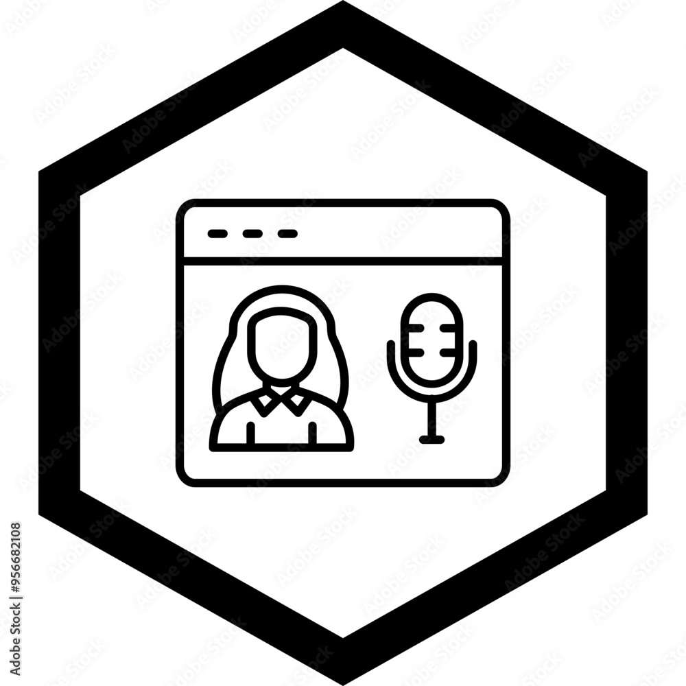 Fototapeta premium Webcast Vector Icon Design
