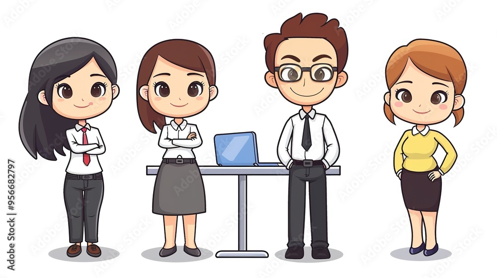 Stunning Office Cartoon Character: A Fun and Lively Workplace Visual. Showcasing Creativity and Energy. Stunning Office Cartoon Character: A Fun and Lively Workplace Visual. Showcasing Creativity and Energy.