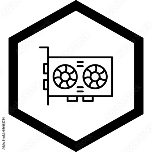 Video Card Vector Icon Design