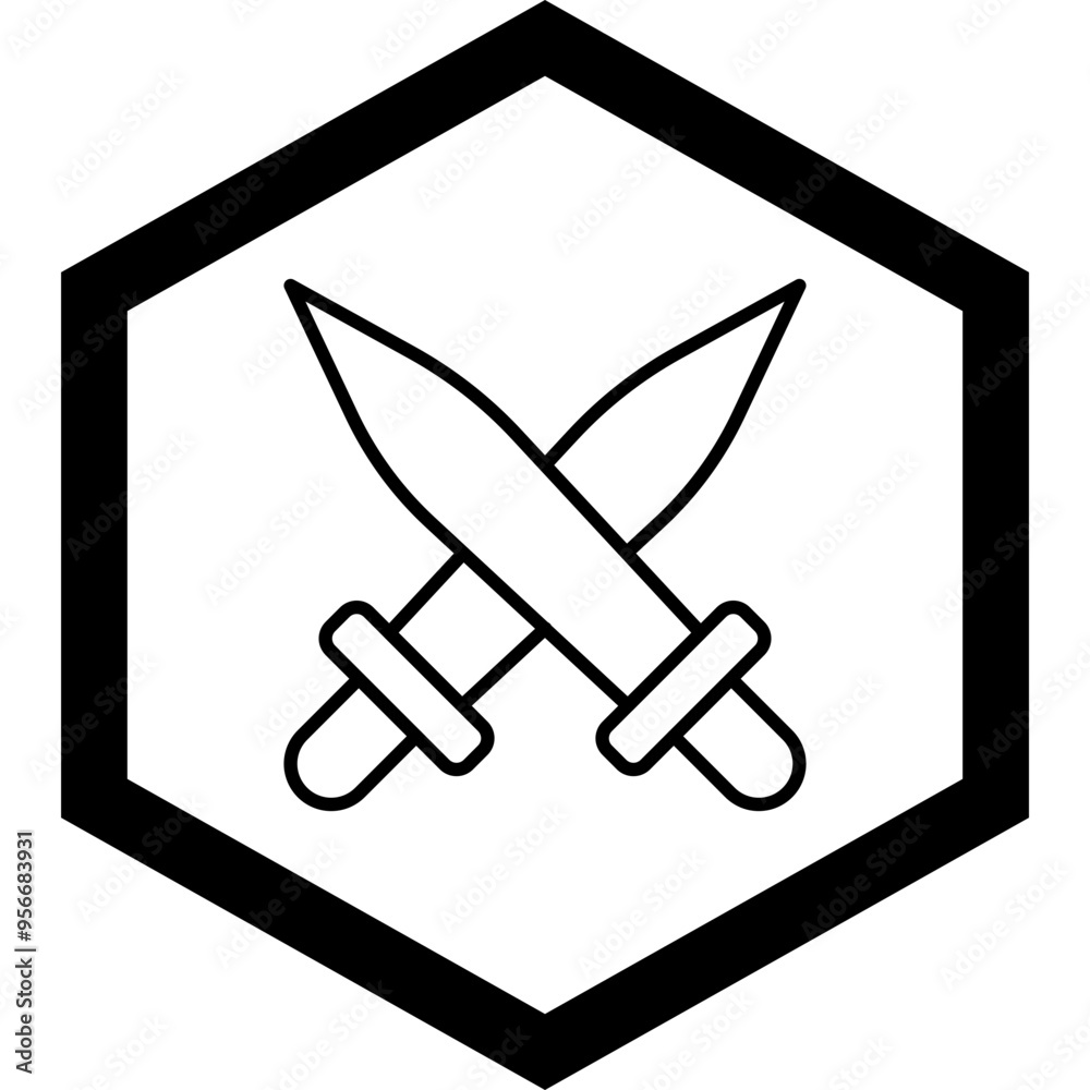 Sabers Vector Icon Design Sabers Vector Icon Design