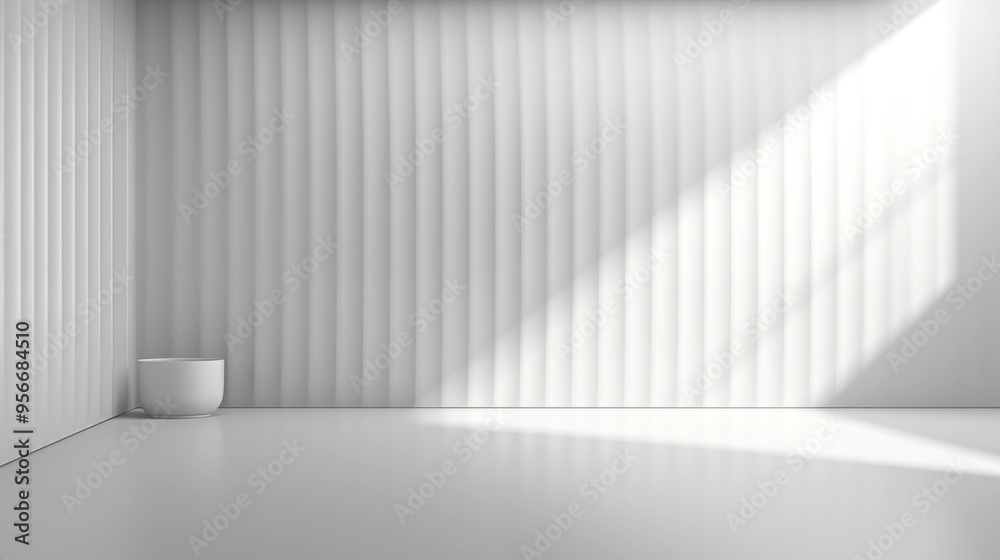 Minimalist Abstract White Background with Soft Shadows and Light Reflections, Ideal for Product Display or Advertising Backdrop in a Studio Setting. Minimalist Abstract White Background with Soft Shadows and Light Reflections, Ideal for Product Display or Advertising Backdrop in a Studio Setting.