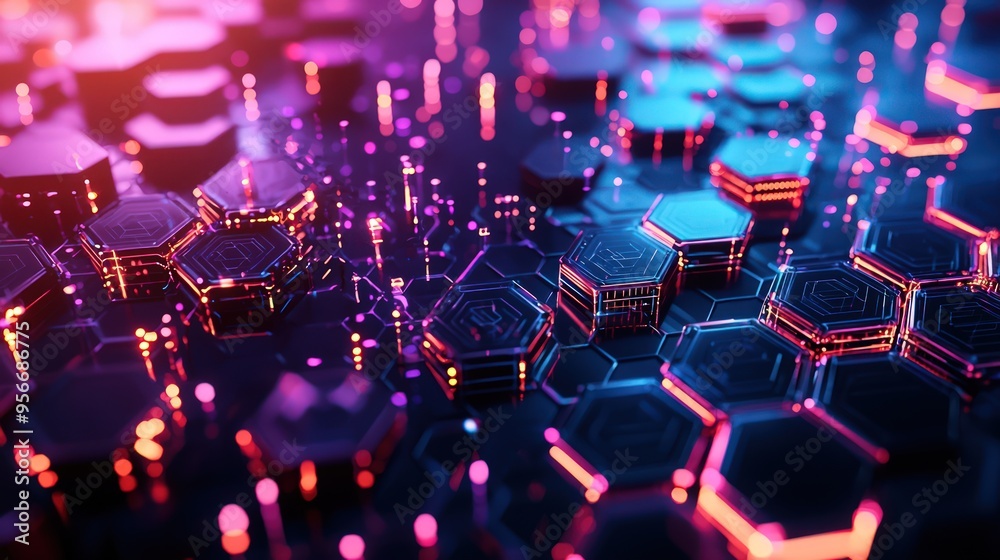 Cyberspace and Big Data Analytics in 3D Illustration Featuring Hexagons and Honeycombs in Private Information Networks Cyberspace and Big Data Analytics in 3D Illustration Featuring Hexagons and Honeycombs in Private Information Networks