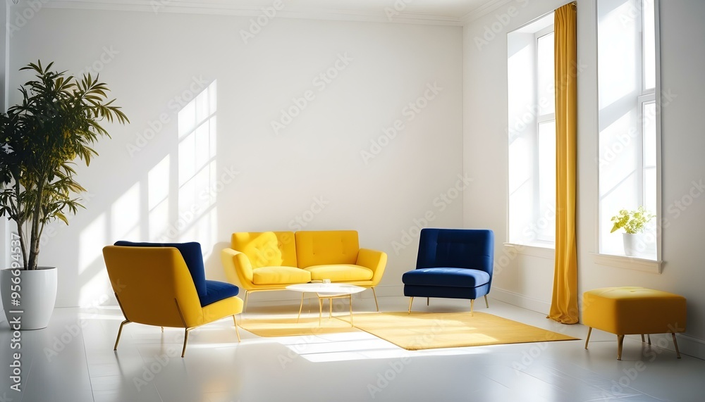 Photo interior modern design room 3d illustration Photo interior modern design room 3d illustration