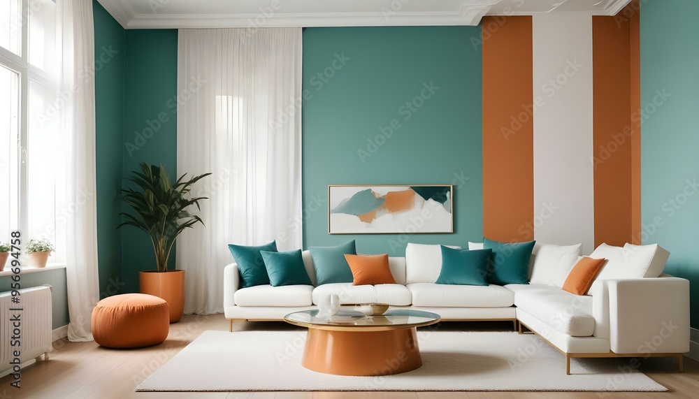 Photo interior modern design room 3d illustration Photo interior modern design room 3d illustration