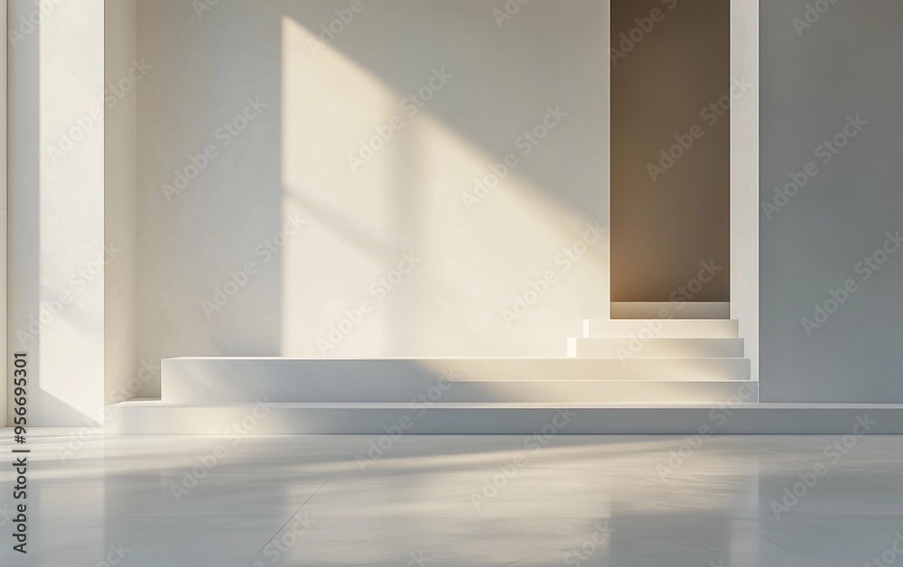 Minimalist Abstract White Background with Soft Shadows and Light Reflections, Ideal for Product Display or Advertising Backdrop in a Studio Setting Minimalist Abstract White Background with Soft Shadows and Light Reflections, Ideal for Product Display or Advertising Backdrop in a Studio Setting