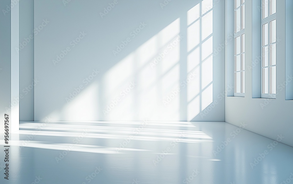 Minimalist Abstract White Background with Soft Shadows and Light Reflections, Ideal for Product Display or Advertising Backdrop in a Studio Setting Minimalist Abstract White Background with Soft Shadows and Light Reflections, Ideal for Product Display or Advertising Backdrop in a Studio Setting