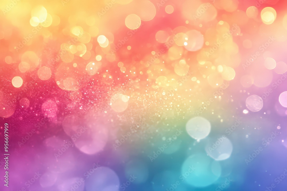 Vibrant rainbow light leaks with soft diffused bokeh effect. Vibrant rainbow light leaks with soft diffused bokeh effect.