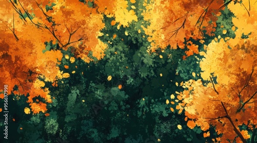 autumn background with trees 