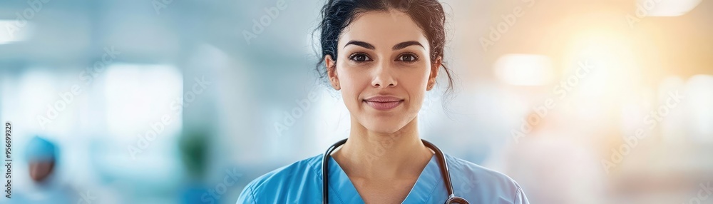 Nurse with an indifferent expression Nurse with an indifferent expression