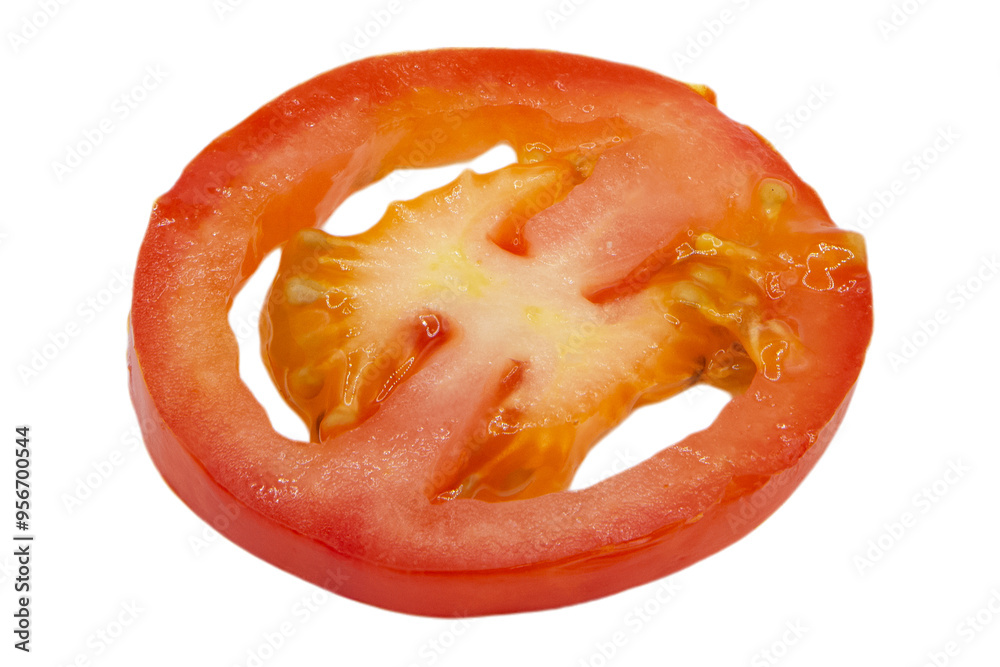 slice of tomato on transparent background slice of tomato on transparent background
