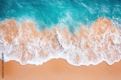 Coastal Horizon with Blue Sea and Sand