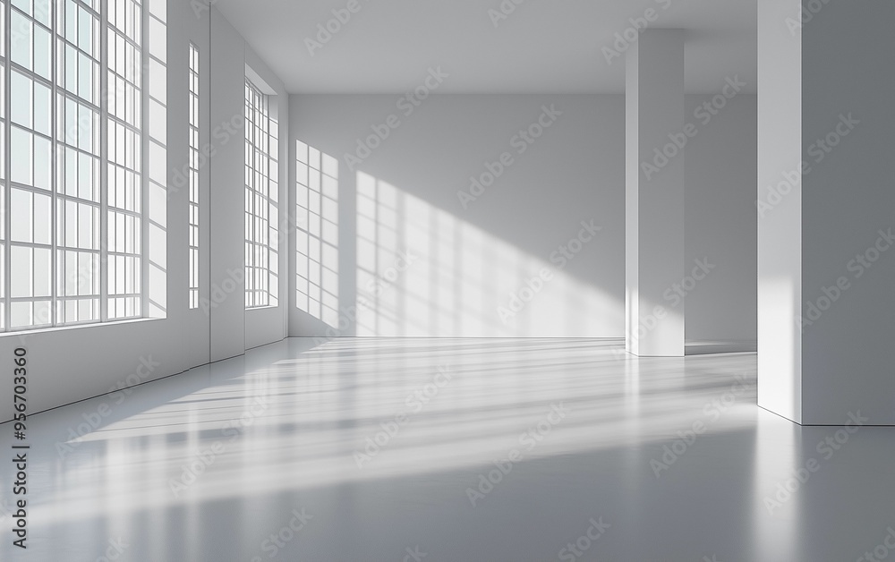 Minimalist Abstract White Background with Soft Shadows and Light Reflections, Ideal for Product Display or Advertising Backdrop in a Studio Setting Minimalist Abstract White Background with Soft Shadows and Light Reflections, Ideal for Product Display or Advertising Backdrop in a Studio Setting