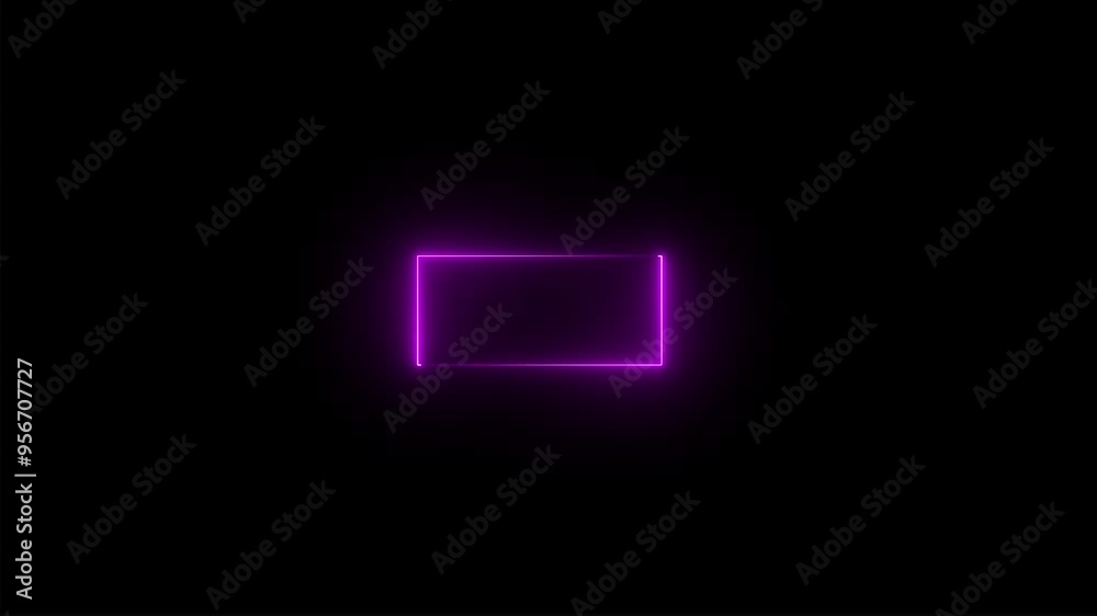 Neon line frame animation. Abstract moving neon rectangle frame animation on black background. Neon box animated Neon line frame animation. Abstract moving neon rectangle frame animation on black background. Neon box animated