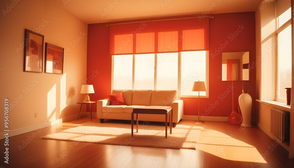 Fototapeta premium Photo interior modern design room 3d illustration