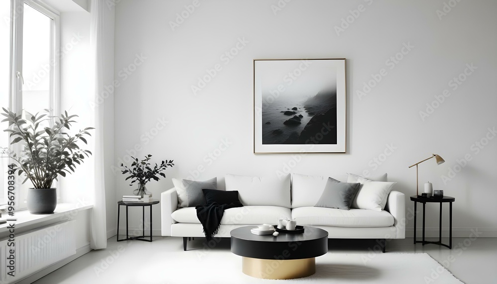 Photo interior modern design room 3d illustration Photo interior modern design room 3d illustration