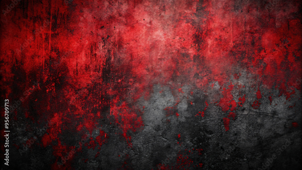 Grungy red wall with textured paint, aged and vintage design for dark backdrop Grungy red wall with textured paint, aged and vintage design for dark backdrop