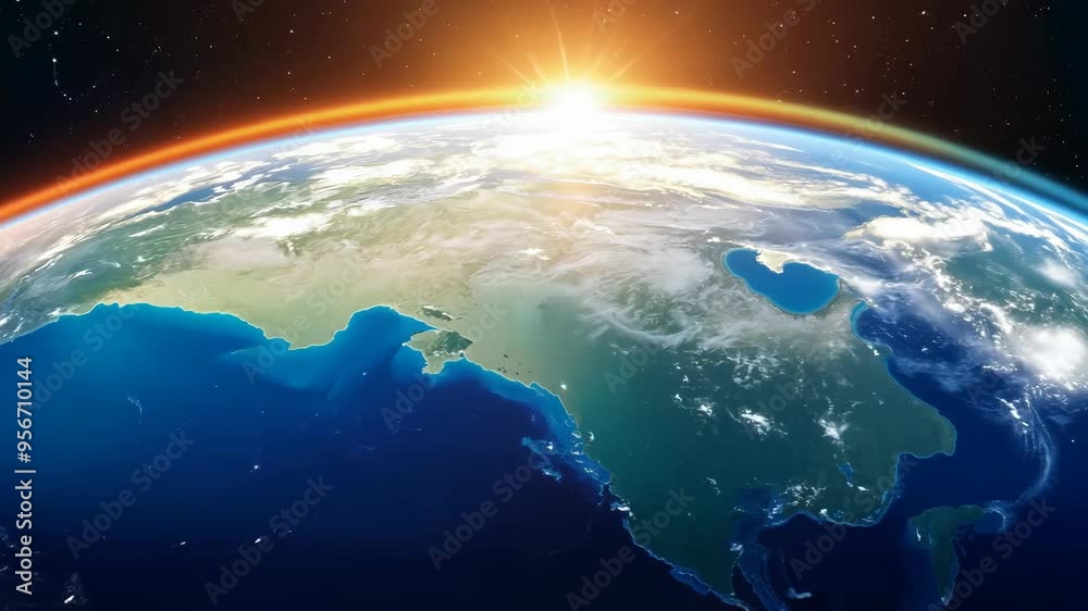 Celestial Dawn: Earth s Sunrise from Space Celestial Dawn: Earth s Sunrise from Space