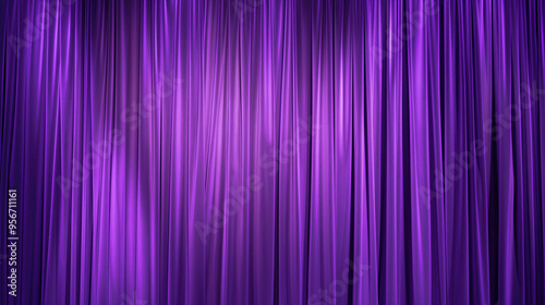 Wide purple curtains with subtle light and shadow effects, showing delicate fabric texture for an elegant stage backdrop.