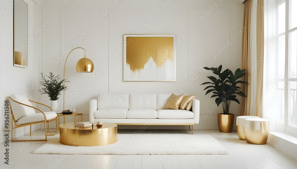 Fototapeta premium Photo interior modern design room 3d illustration