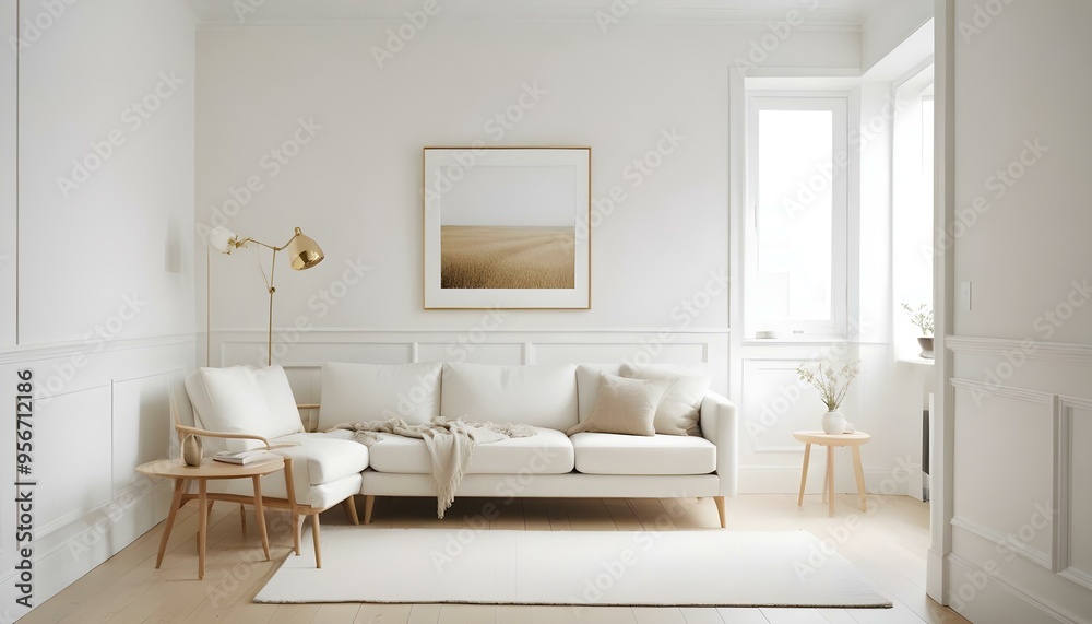 Fototapeta premium Photo interior modern design room 3d illustration