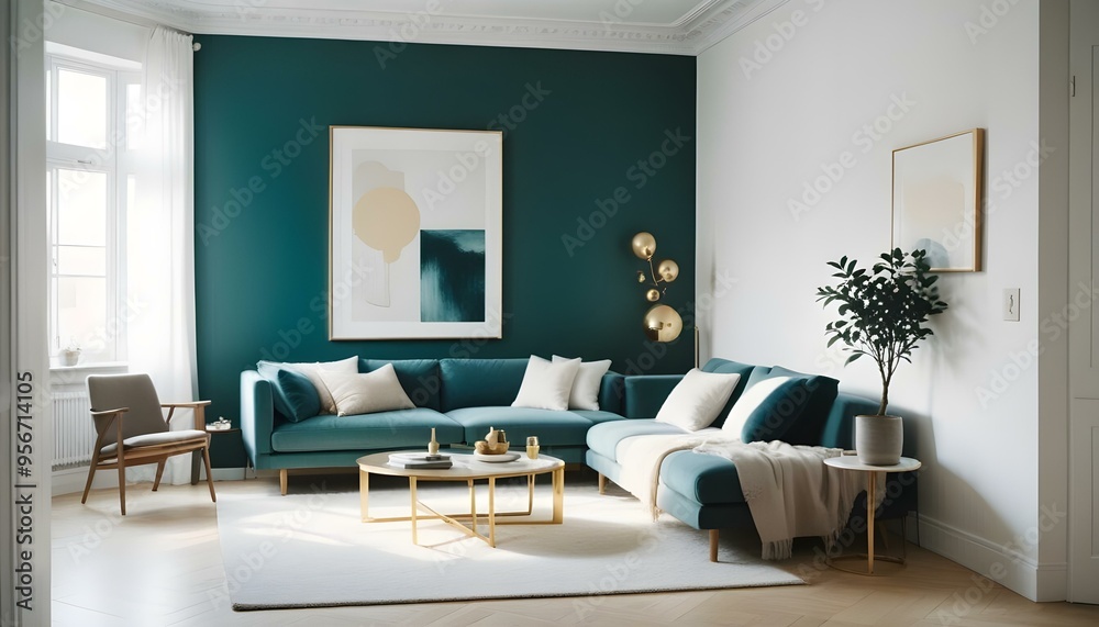Photo interior modern design room 3d illustration Photo interior modern design room 3d illustration