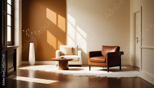 Photo interior modern design room 3d illustration